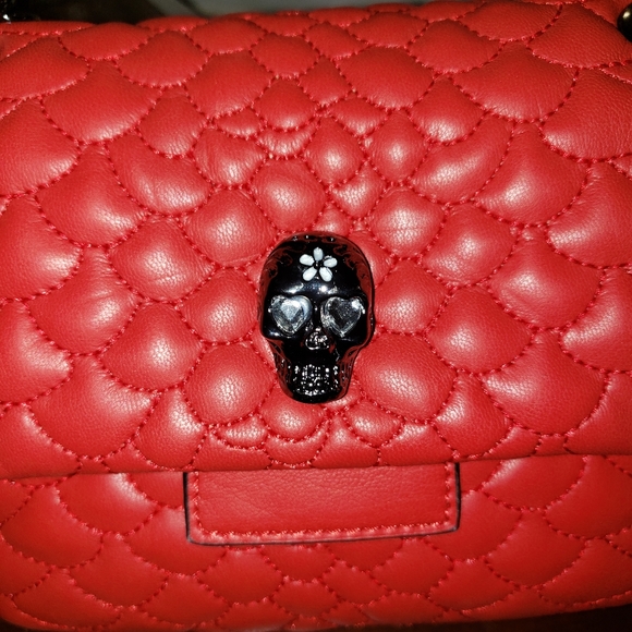 Betsey Johnson Heads Up Crossbody Bag in Red - Picture 7 of 8